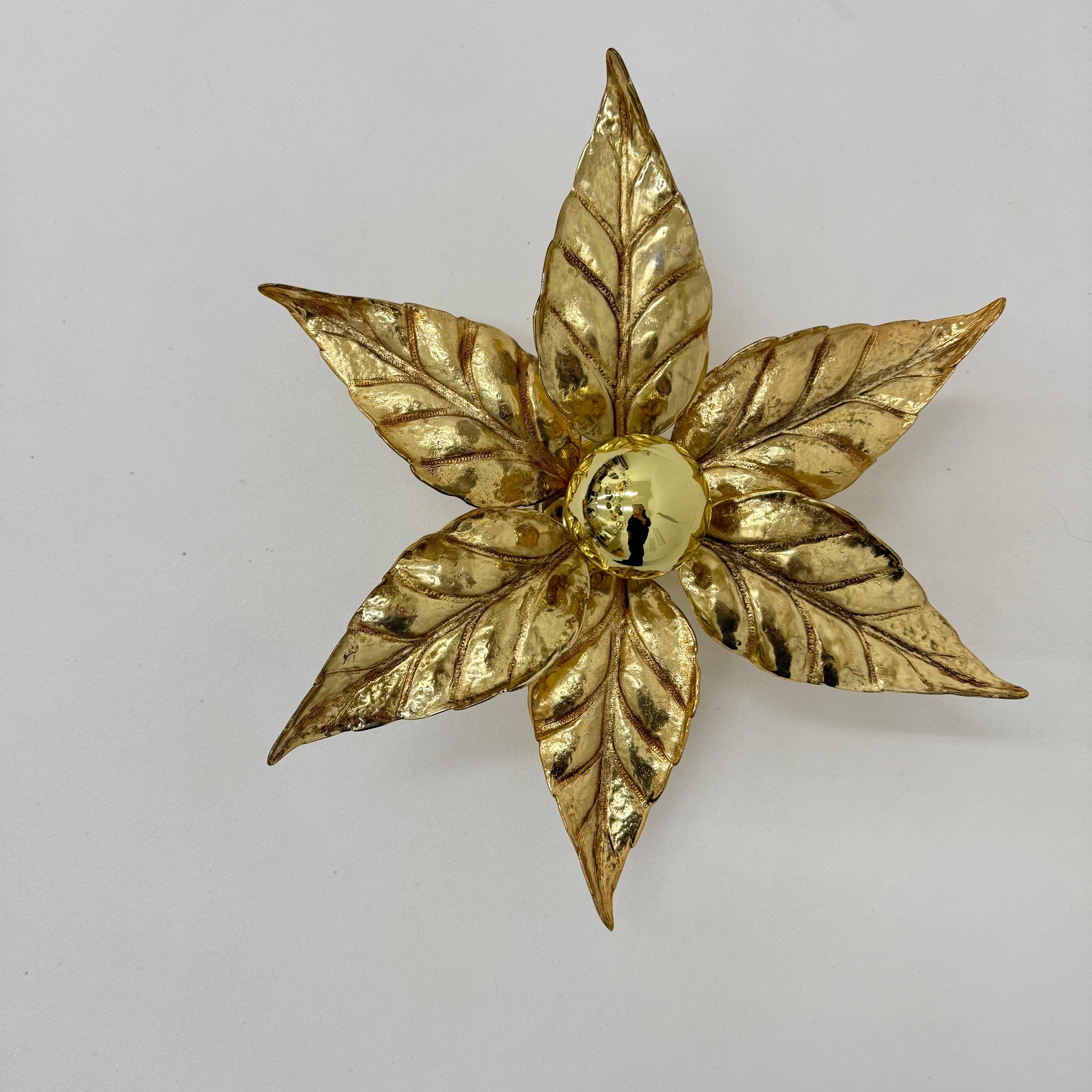 Vintage flower light by Willy Daro for Massive Lighting, Belgium 1970s 1