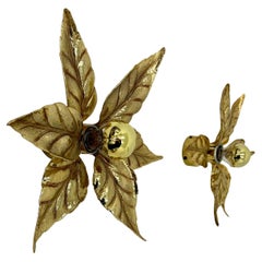 Vintage flower light by Willy Daro for Massive Lighting, Belgium 1970s