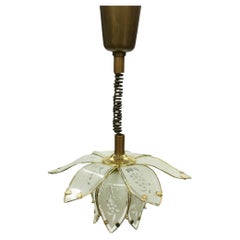 Lámpara colgante Vintage Flower Lotus Pull Down, Alemania Años 60