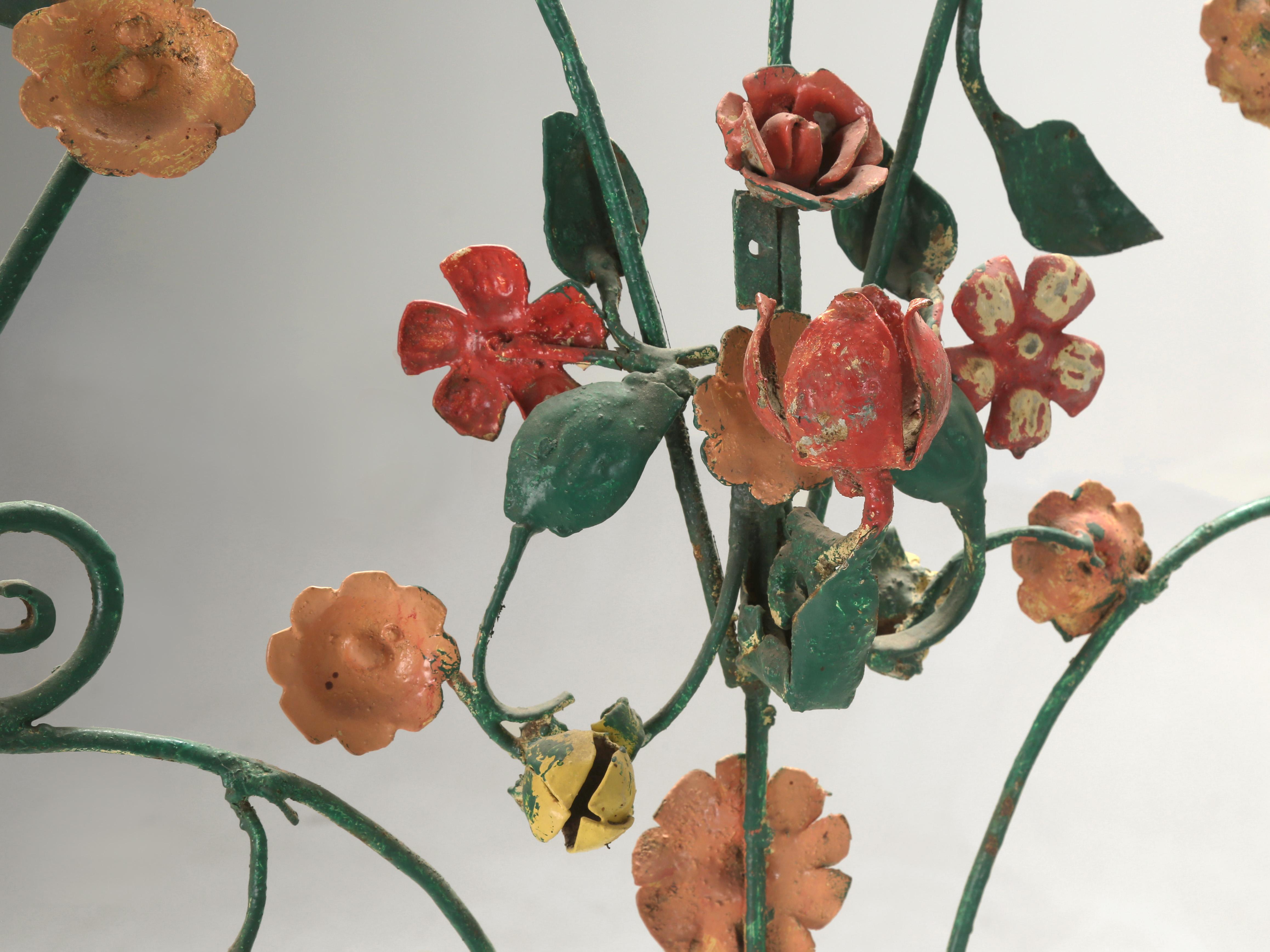 Paravento a motivi floreali o divisorio parziale d'epoca, anni '60 circa, probabilmente italiano in vendita 4