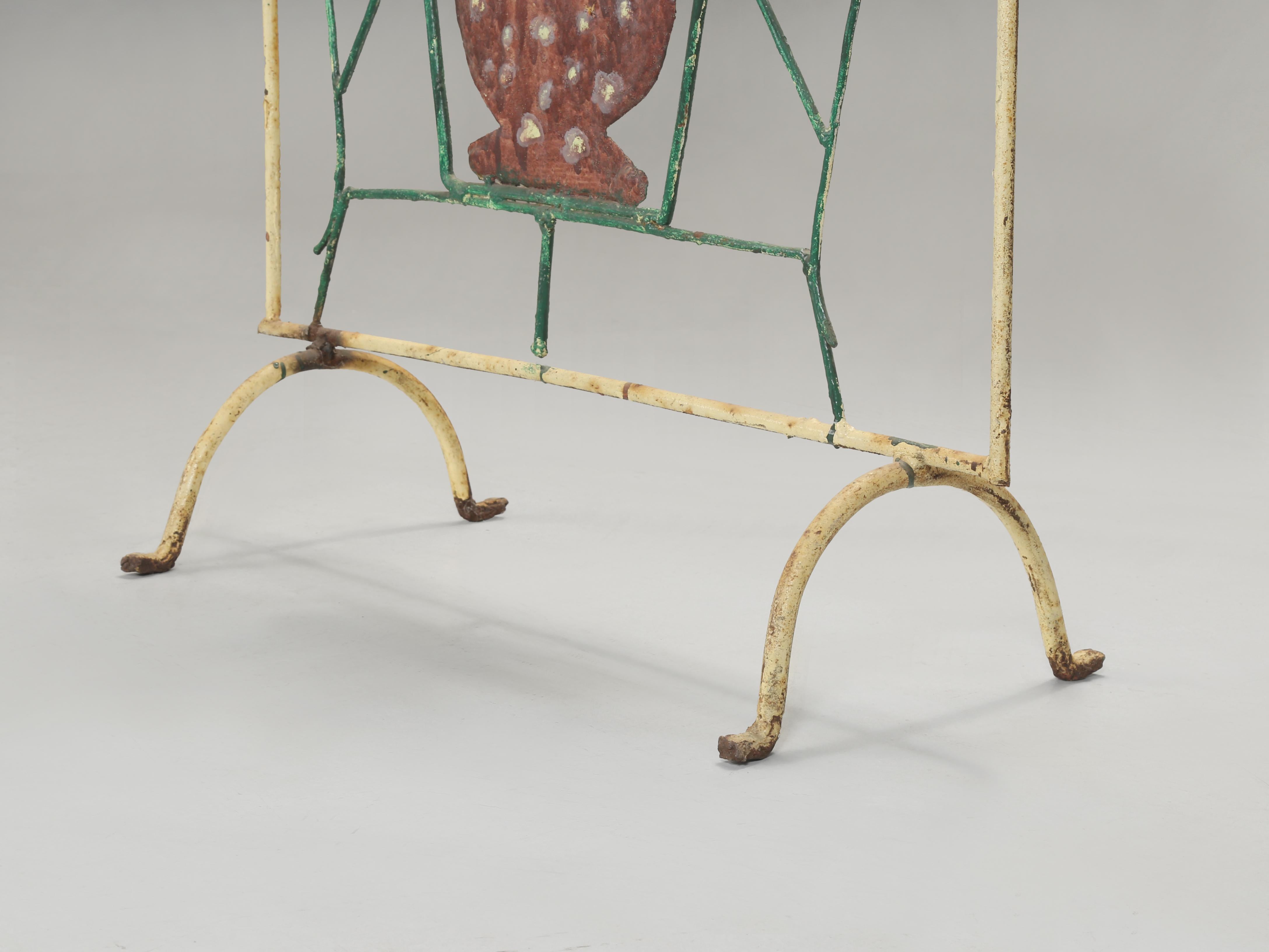 Paravento a motivi floreali o divisorio parziale d'epoca, anni '60 circa, probabilmente italiano in vendita 8