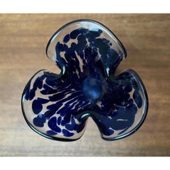Vintage Flower Murano Glass Vase, 1970s