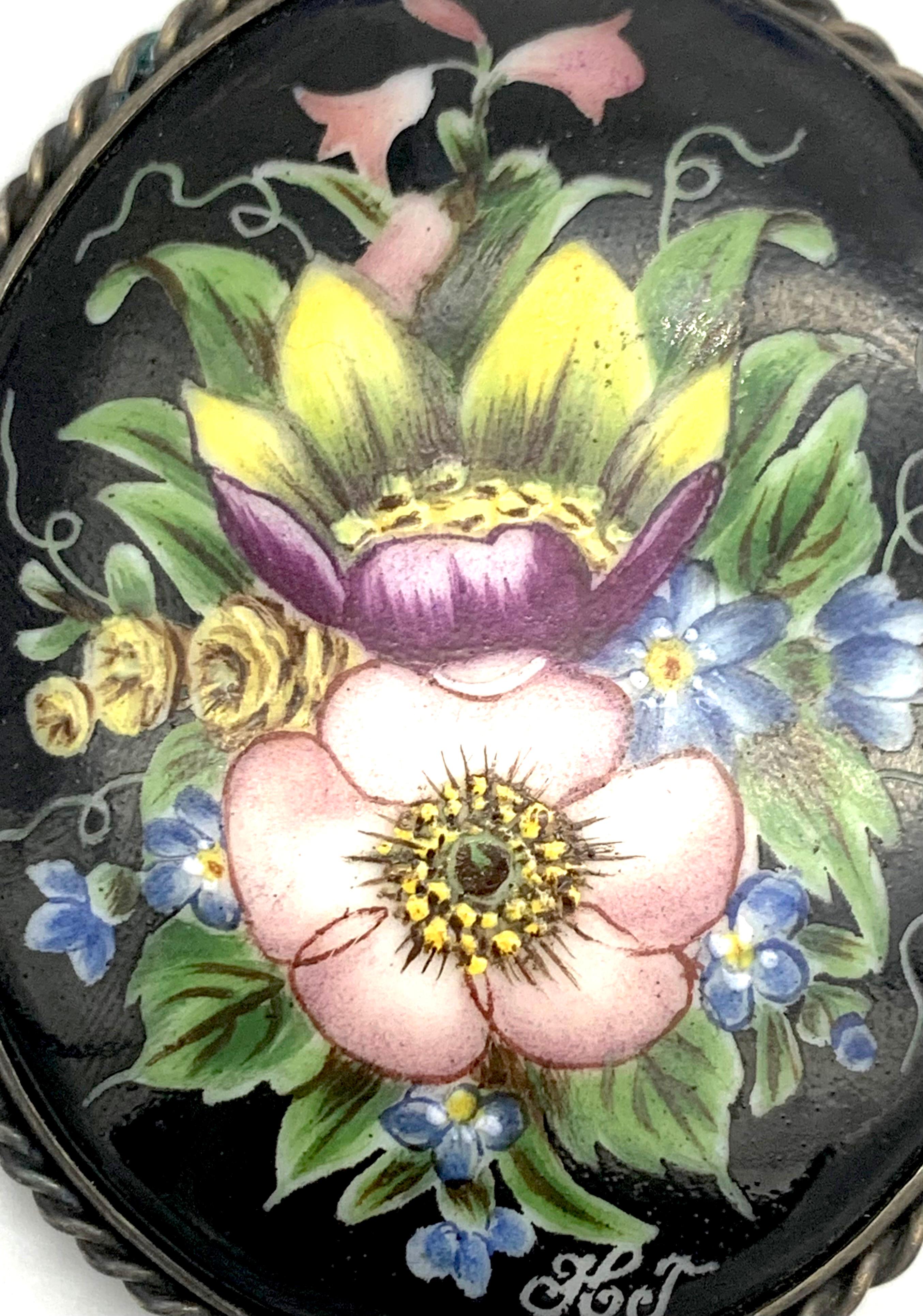 porcelain flower brooch