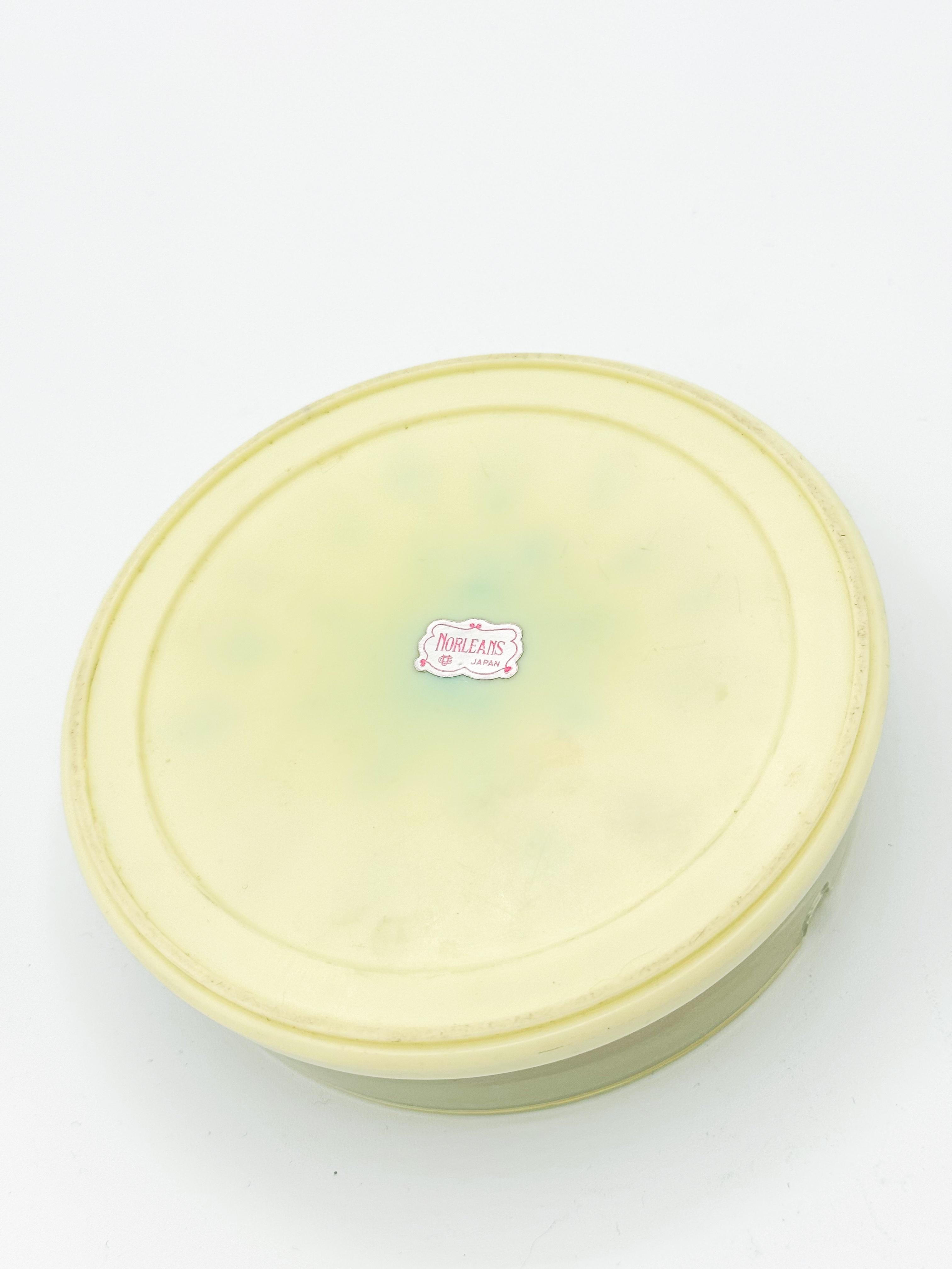 Vintage Flower Pink Rose Encapsulated Ashtray Made in Japan 1960s For Sale 1