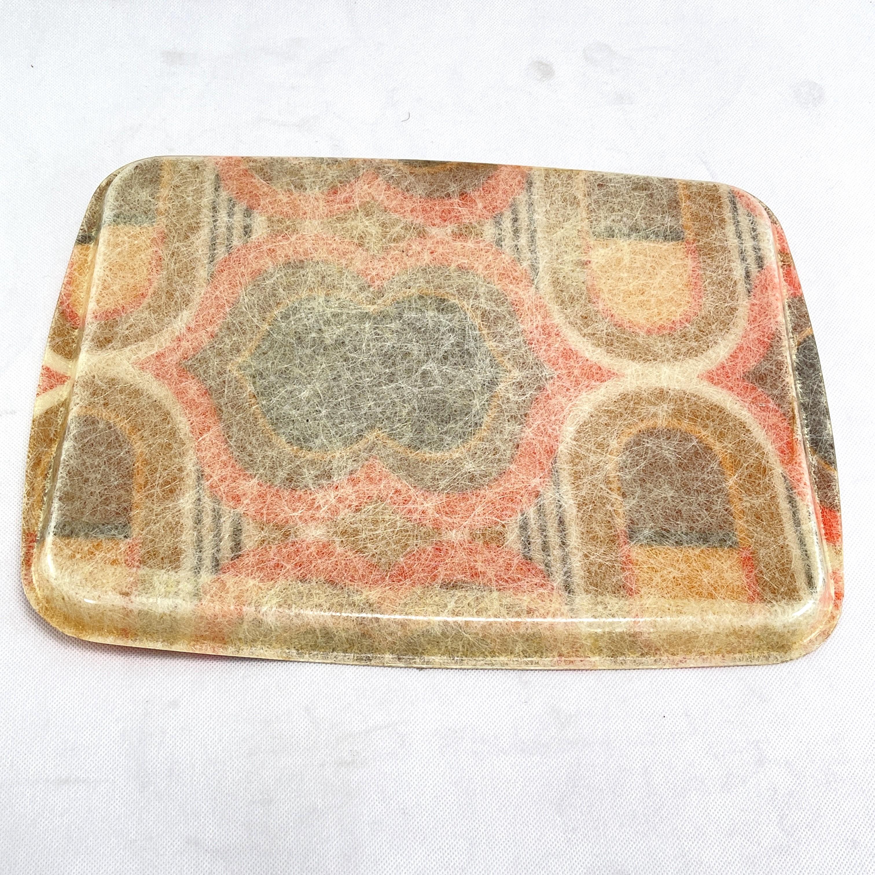 European Vintage Flower Power Tray, 1970s For Sale
