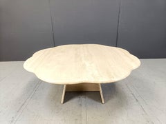 Vintage-Couchtisch aus travertin in Blumenform, 1970er-Jahre