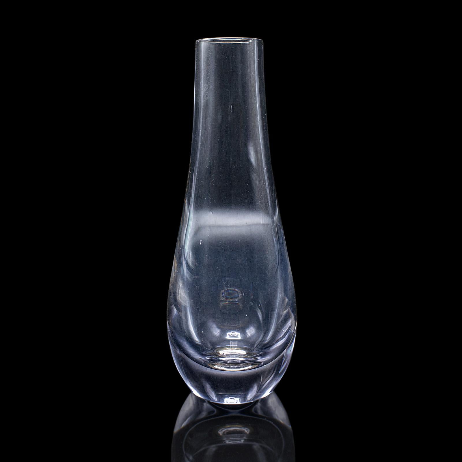 Britannico Vaso di fiori d'epoca, inglese, vetro artistico, espositore, vaso a goccia, C.C. in vendita