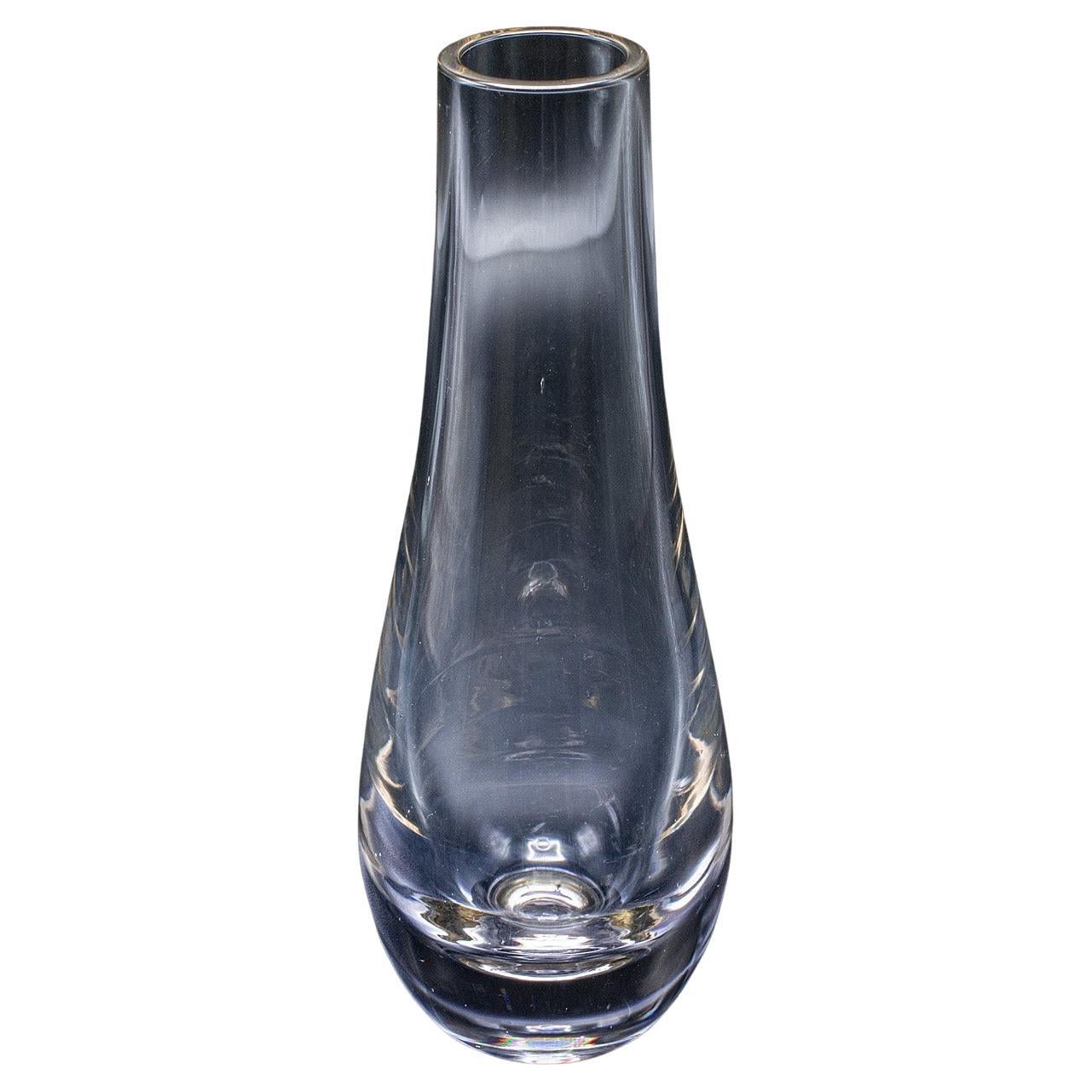 Vaso di fiori d'epoca, inglese, vetro artistico, espositore, vaso a goccia, C.C.