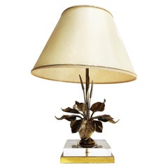 Vintage Flower Table Lamp, 1970s