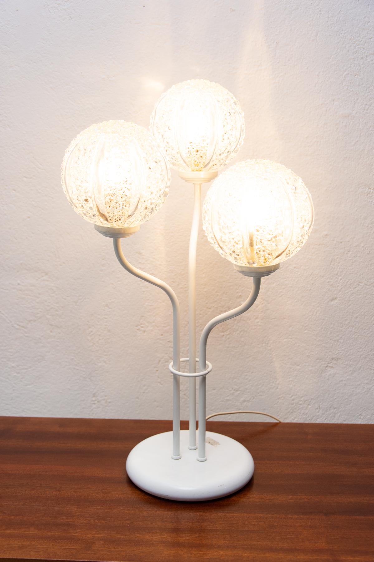Vintage Flower Table Lamp, 1970´s, Czechoslovakia For Sale 8