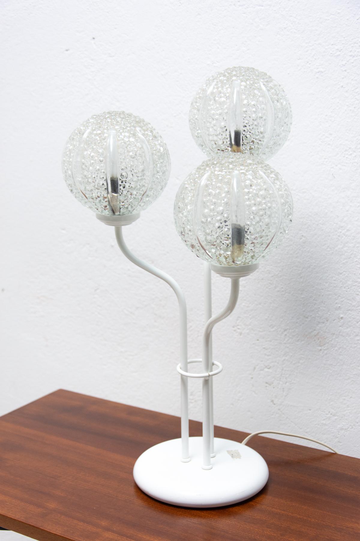 Vintage Flower Table Lamp, 1970´s, Czechoslovakia For Sale 1