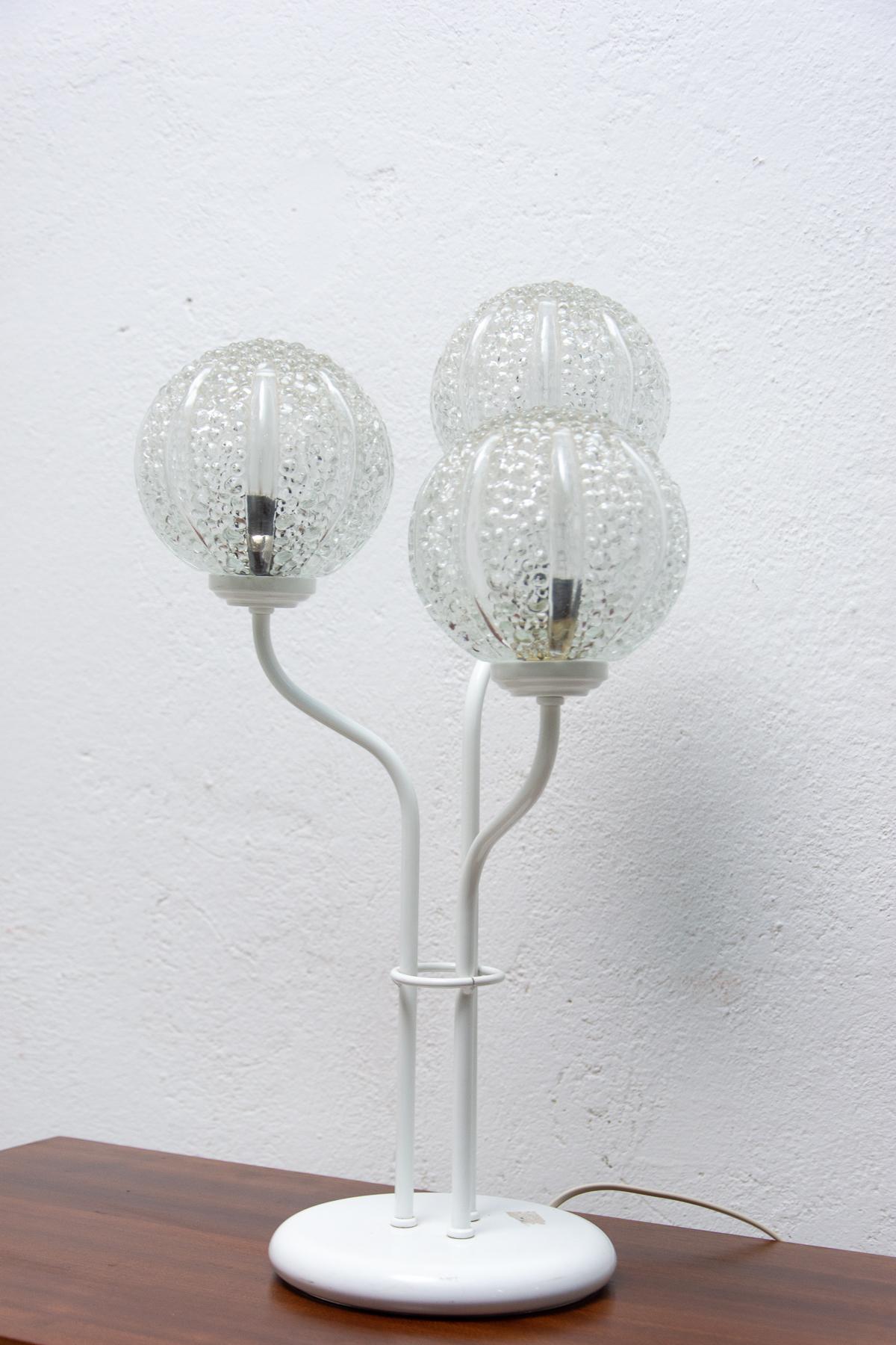 Vintage Flower Table Lamp, 1970´s, Czechoslovakia For Sale 2