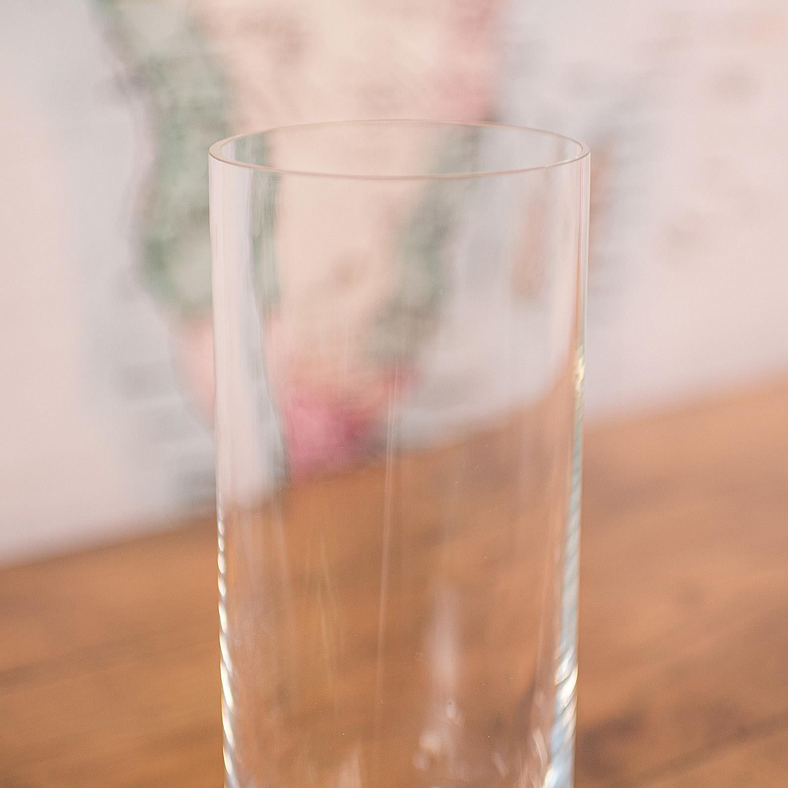 20ième siècle Vase à fleurs tchèque, verre transparent, manches de bouquet, fin du 20e siècle, 1980 en vente