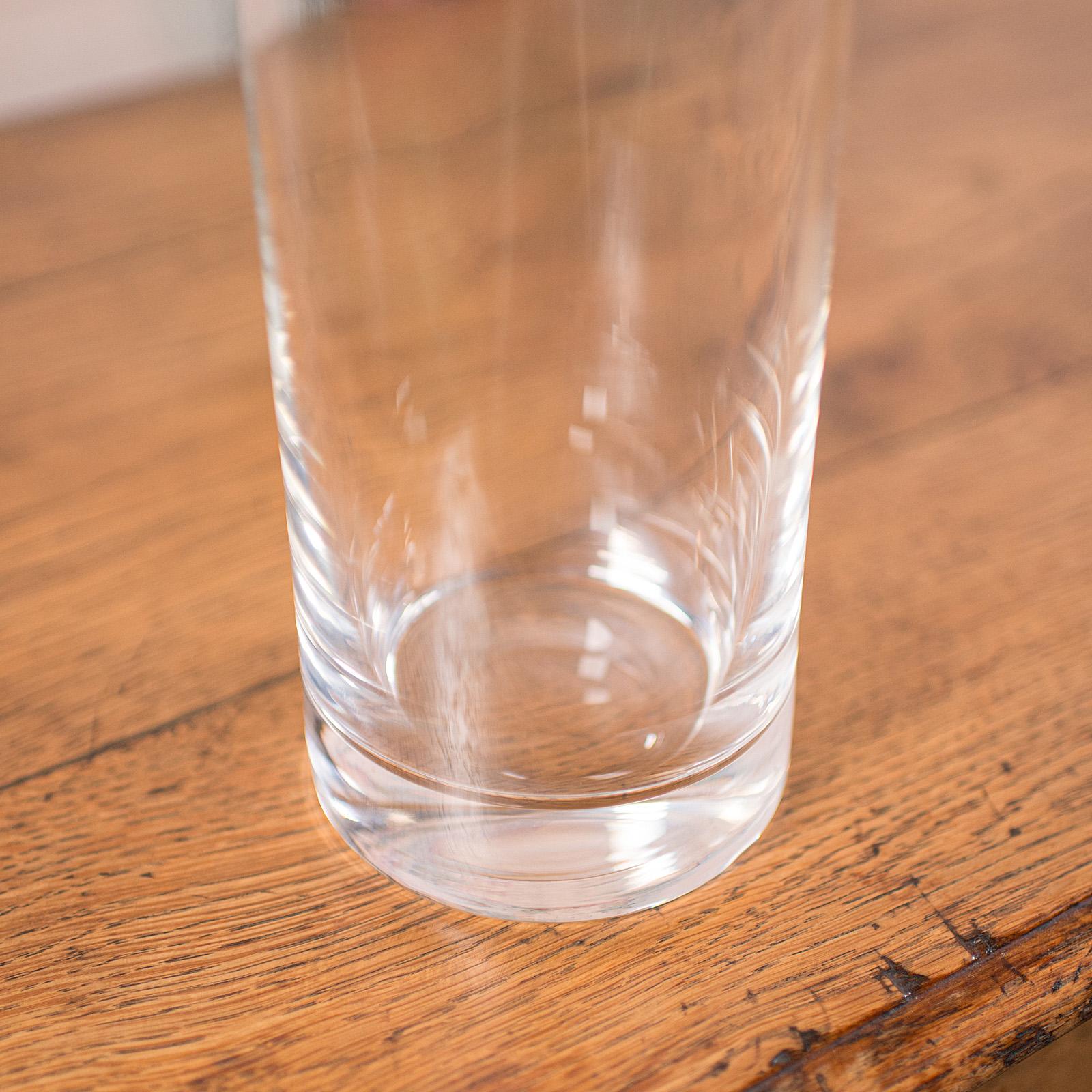 Verre Vase à fleurs tchèque, verre transparent, manches de bouquet, fin du 20e siècle, 1980 en vente
