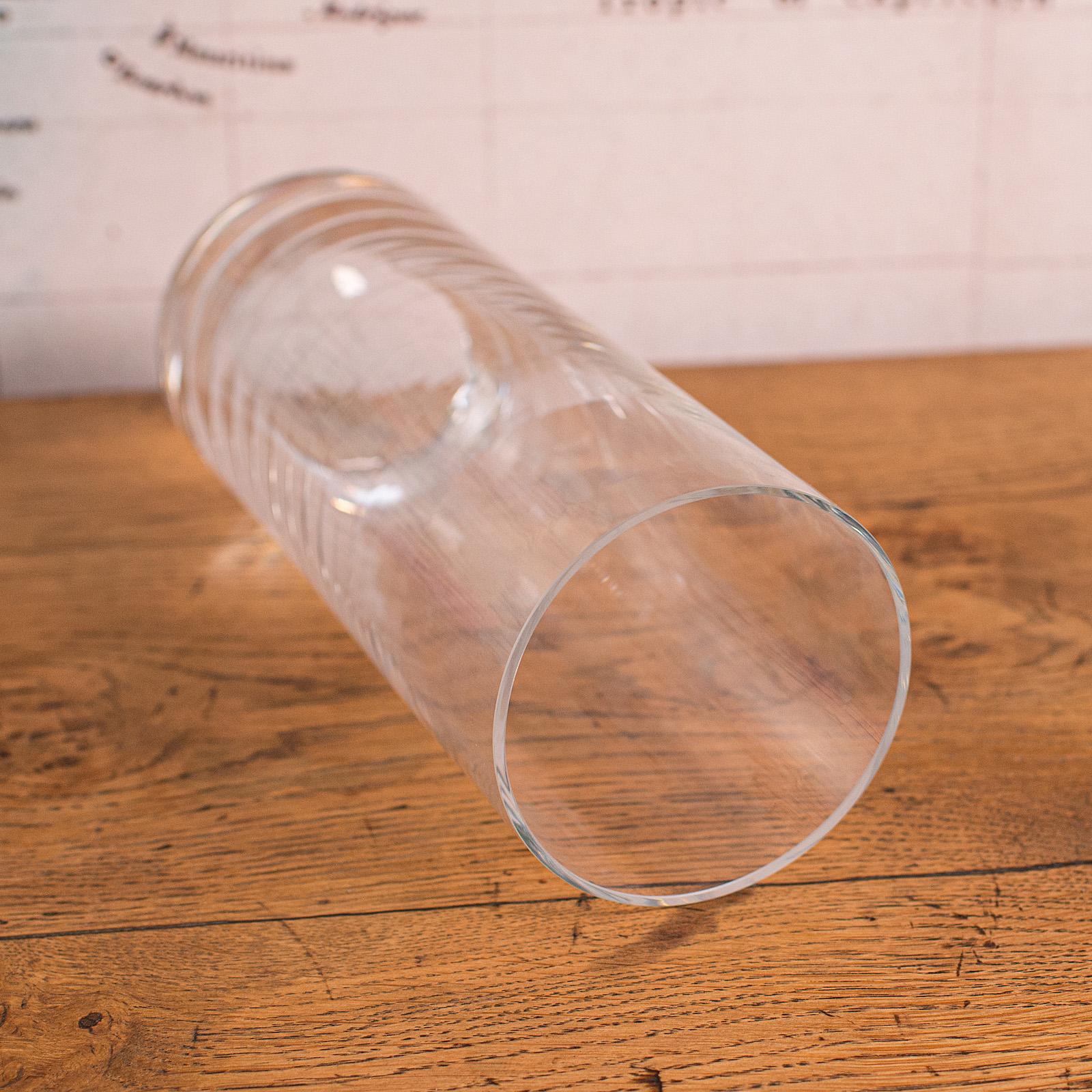 Vase à fleurs tchèque, verre transparent, manches de bouquet, fin du 20e siècle, 1980 en vente 1