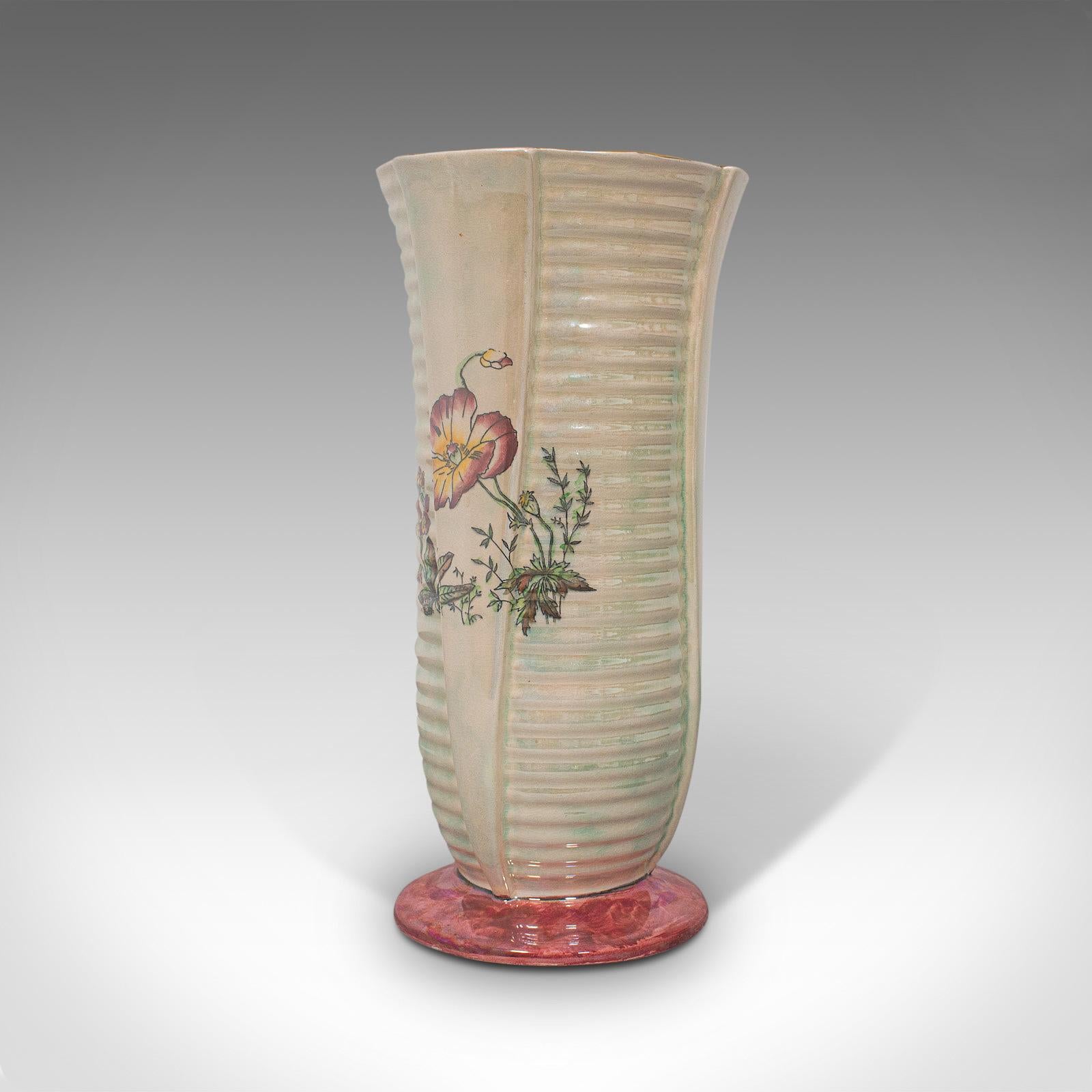 British Flower Vase, English, Ceramic, Decorative, Lustre, Mid-20th Century, circa 1950 For Sale