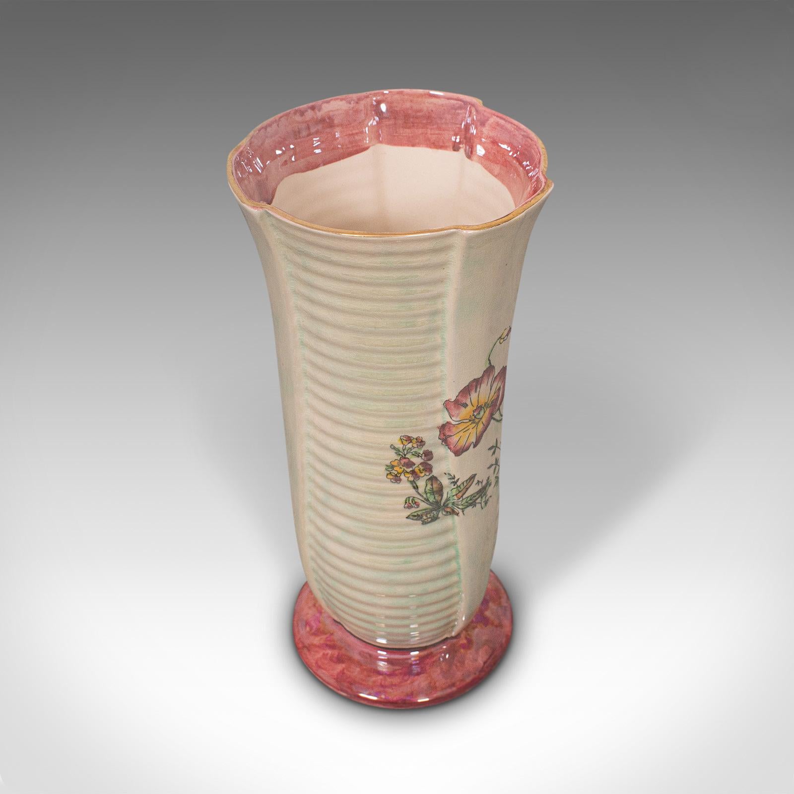 Flower Vase, English, Ceramic, Decorative, Lustre, Mid-20th Century, circa 1950 For Sale 3