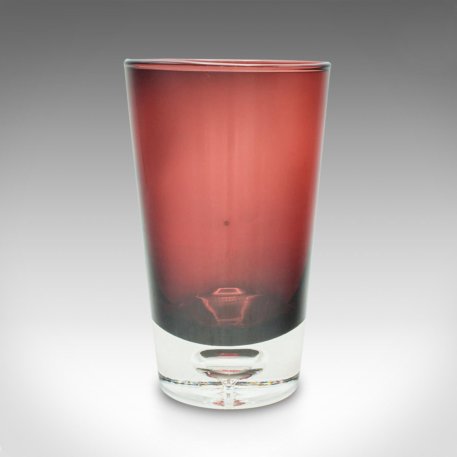 Scandinave moderne Vase à fleurs finlandais, verre d'art, exposition, décoratif, milieu de siècle, 1960 en vente