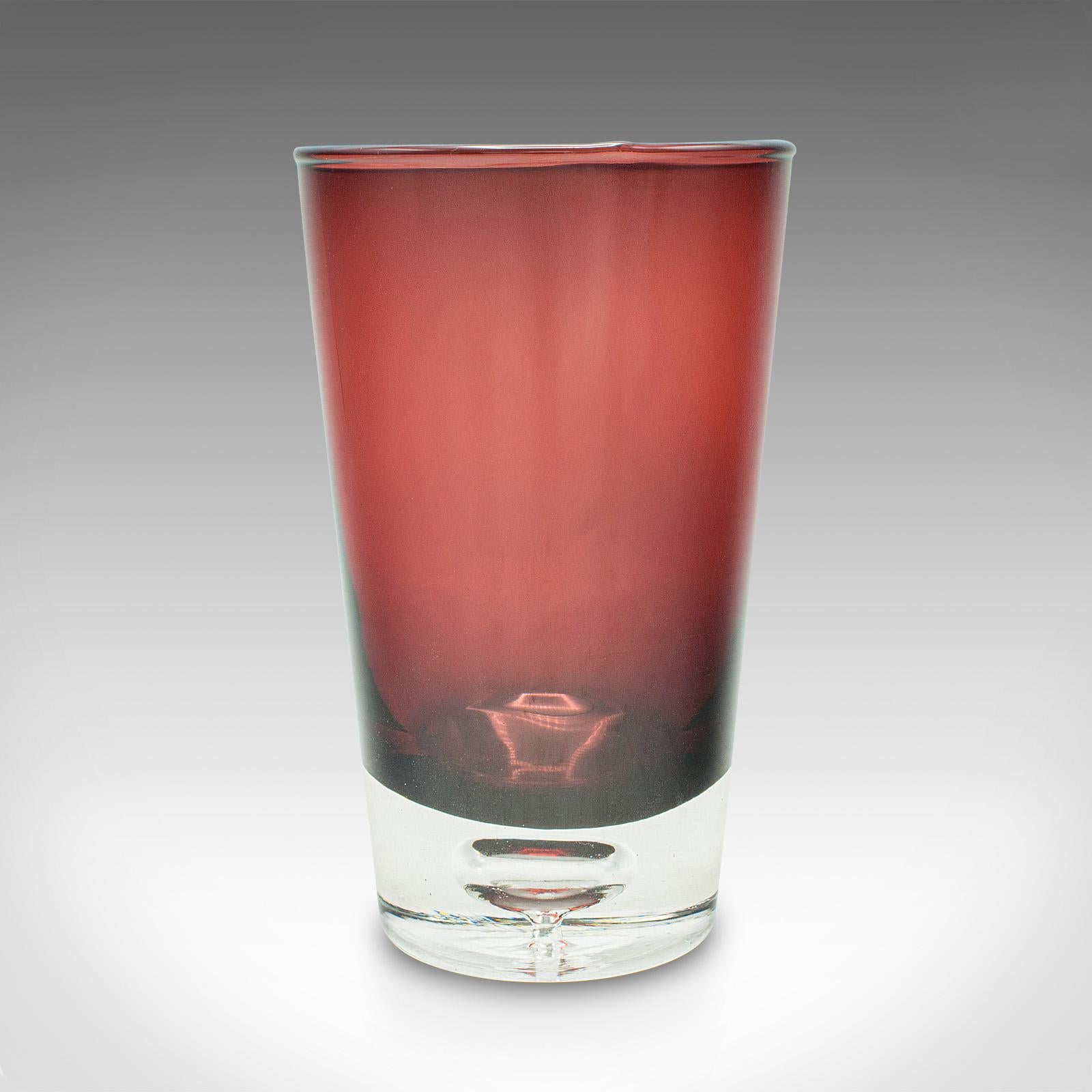 Vase à fleurs finlandais, verre d'art, exposition, décoratif, milieu de siècle, 1960 Bon état - En vente à Hele, Devon, GB