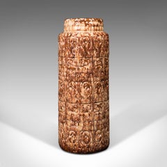 Vintage Flower Vase, German, Ceramic, Lava, Decorative, Hall Stick Stand, C.1960