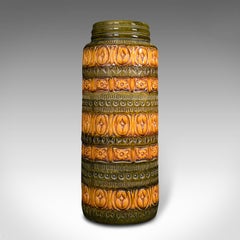 Vintage Flower Vase, German, Ceramic, Lava Slip, Decorative Hall Stand, C.1970