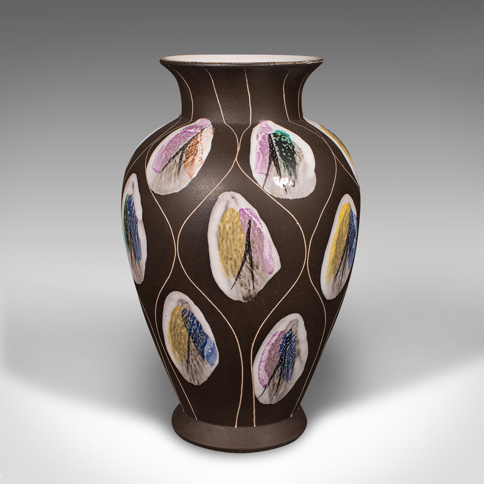 Mid-Century Modern Vase à fleurs allemand, céramique mate, urne d'exposition, milieu de siècle, vers 1960 en vente