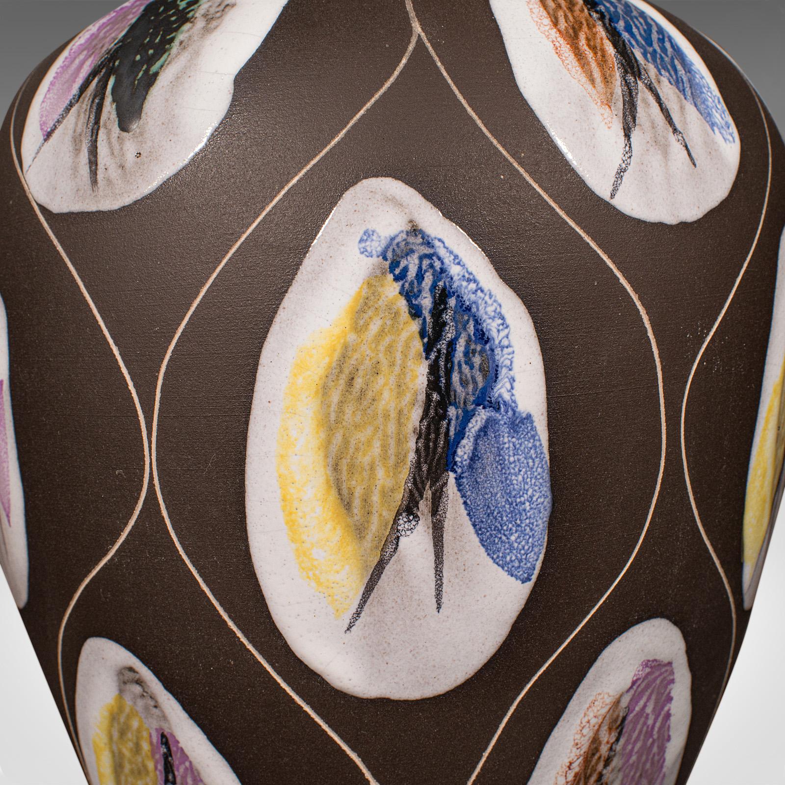 Vase à fleurs allemand, céramique mate, urne d'exposition, milieu de siècle, vers 1960 en vente 1