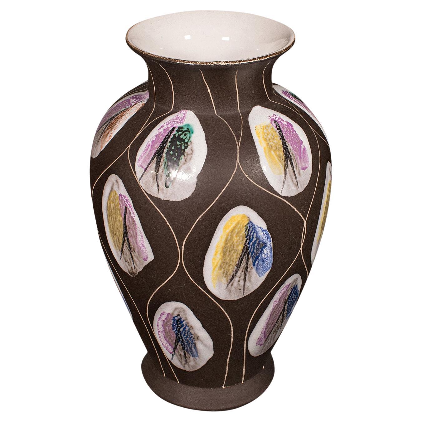 Vintage-Blumenvase, Deutsch, matte Keramik, aus der Mitte des Jahrhunderts, um 1960