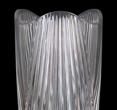 Vase en verre à fleurs vintage, Italie, années 1970
