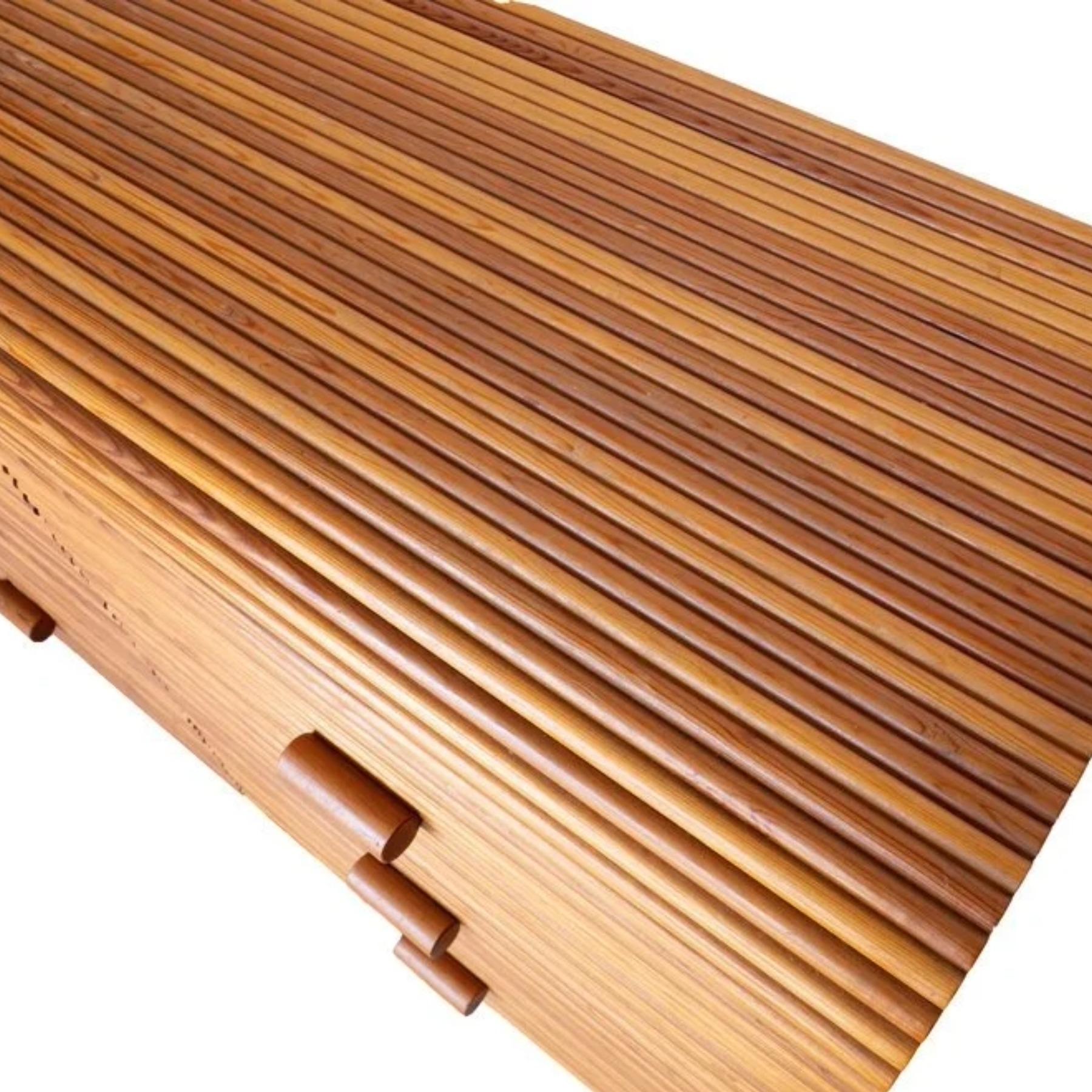 Late 20th Century Vintage Fluted Reed Wrapped Dresser For Sale
