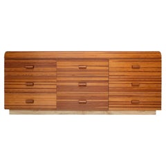 Vintage Fluted Reed Wrapped Dresser