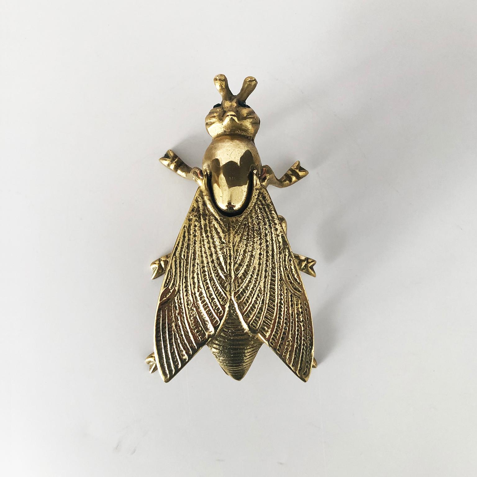 brass fly ashtray