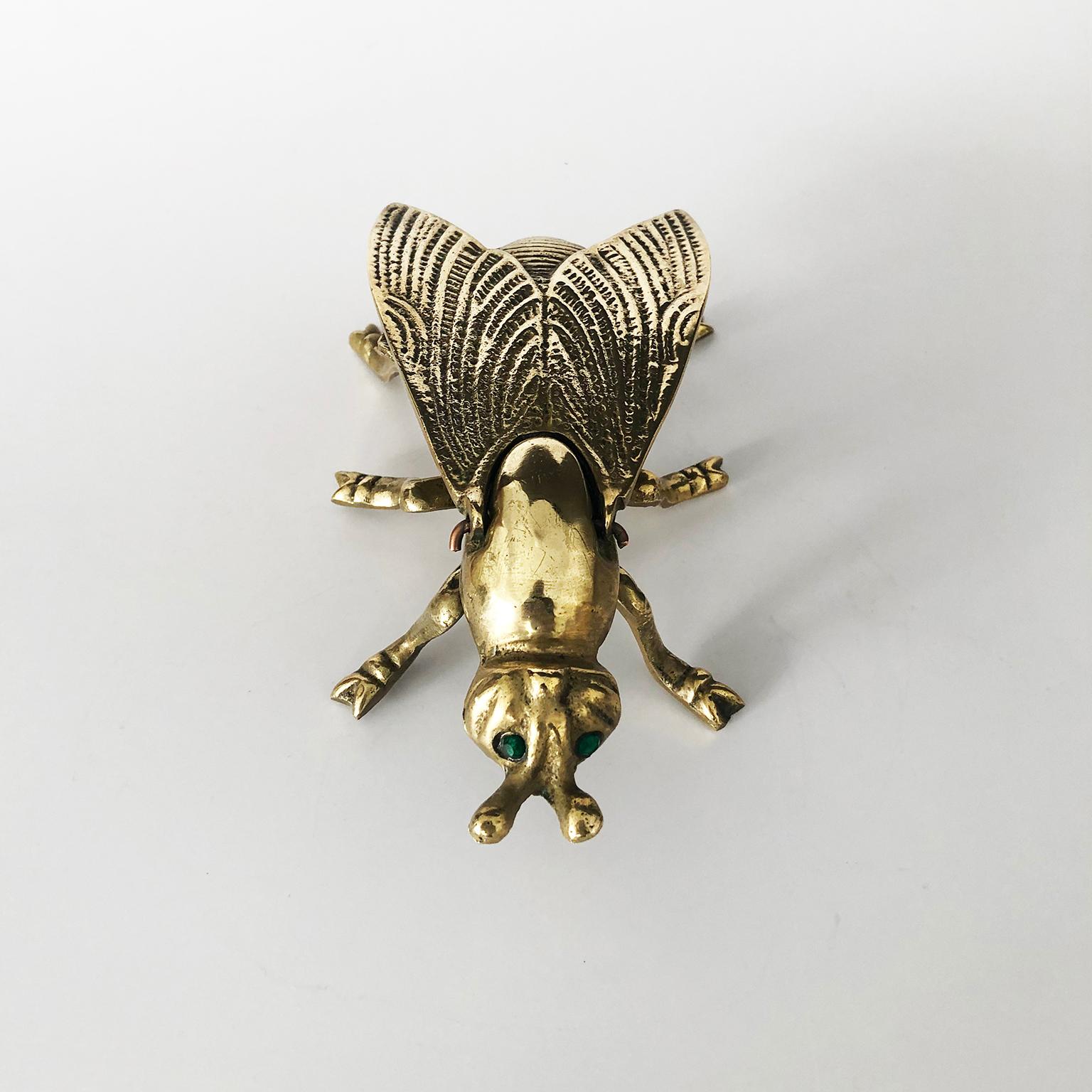 vintage brass fly ashtray