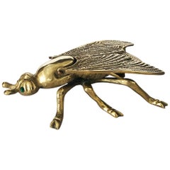 Vintage Fly Ashtray in Brass, 1950s