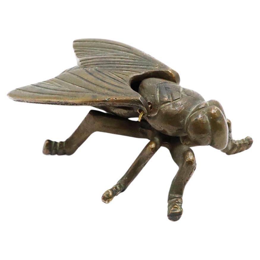 Vintage Fly Ashtray in Brass, 1950s For Sale