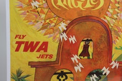 Póster Vintage Fly TWA Airlines to Los Angles del artista David Klein, circa años 60