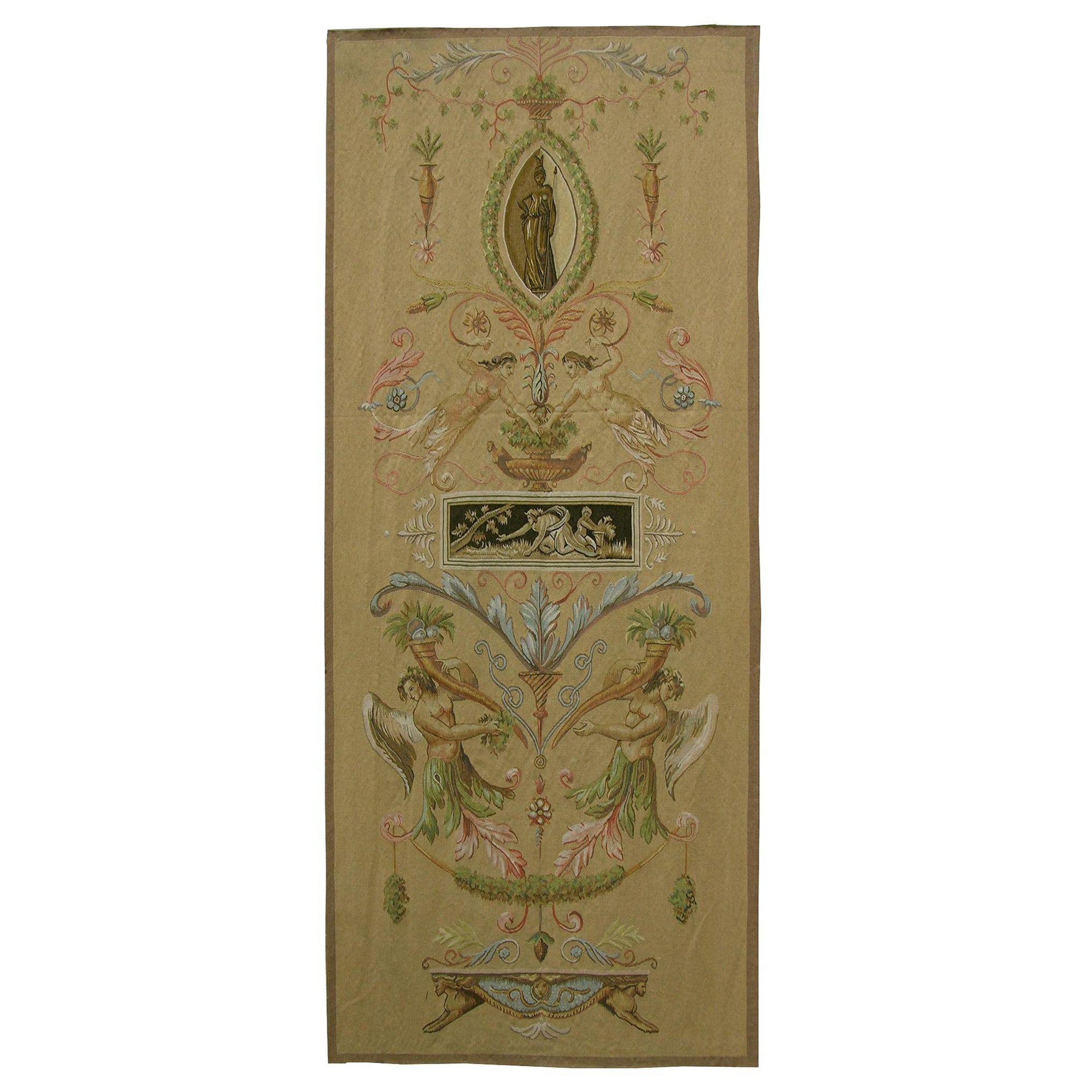 Vintage-Wandteppich im fliegenden Engel-Design, 3' X 8'2"