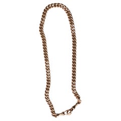 Vintage Fob Chain Hand Made in Solid Rose Gold