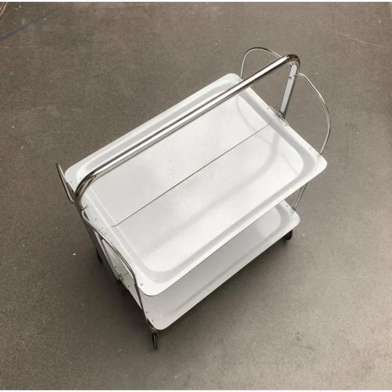 Vintage Foldable Service Cart by Raquer, 1970s In Excellent Condition For Sale In Hamburg, DE