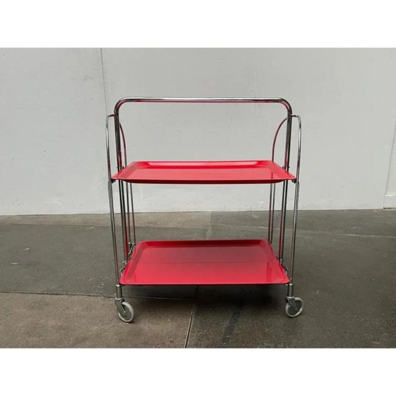Vintage Foldable Service Cart, Housebar or Side Table, 1970s For Sale 2