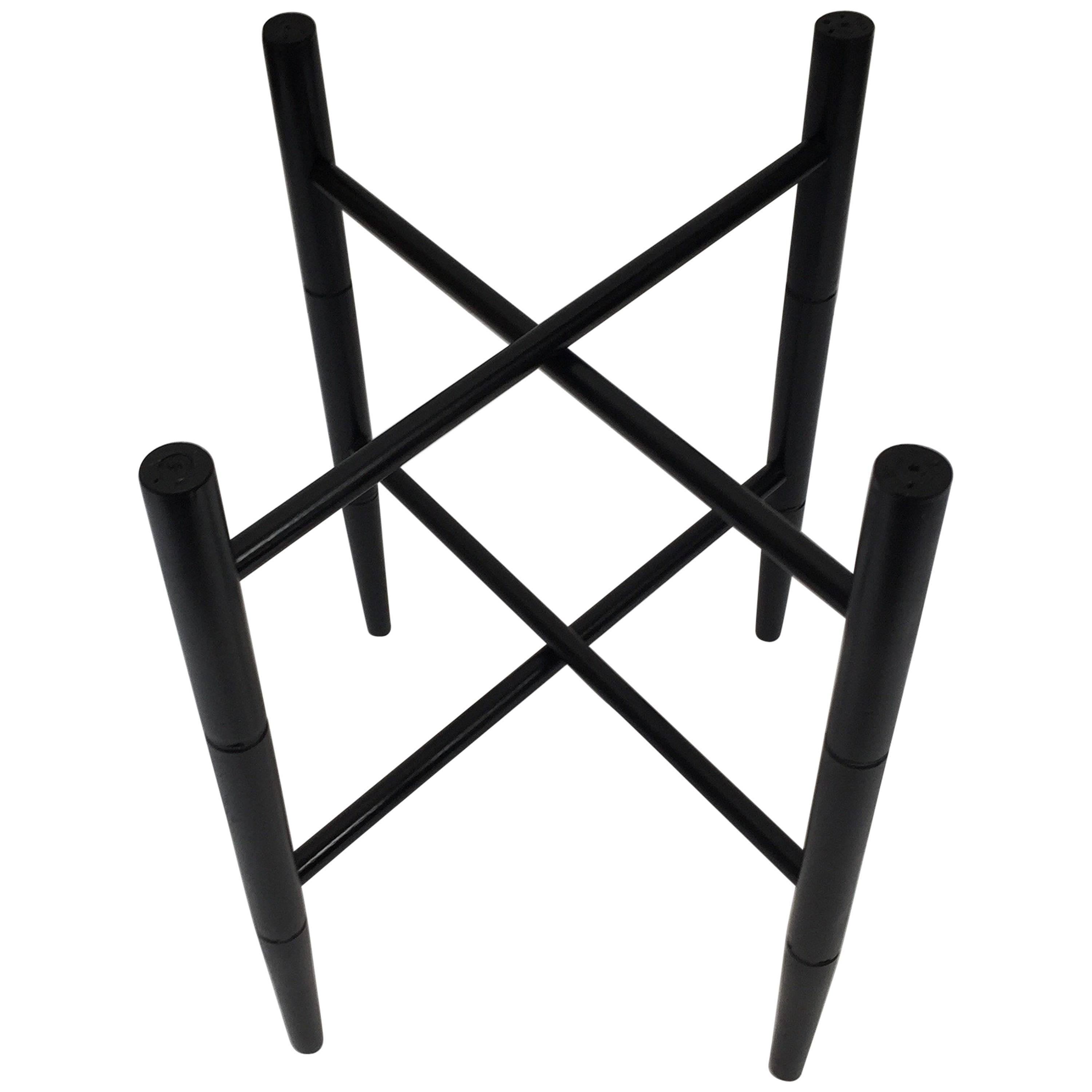 Klappbarer schwarzer Holztablett-Tischständer