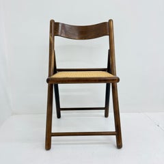 Vintage folding chair in webbing and wood by Habitat , 1980’s