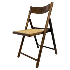 Vintage folding chair in webbing and wood by Habitat , 1980’s