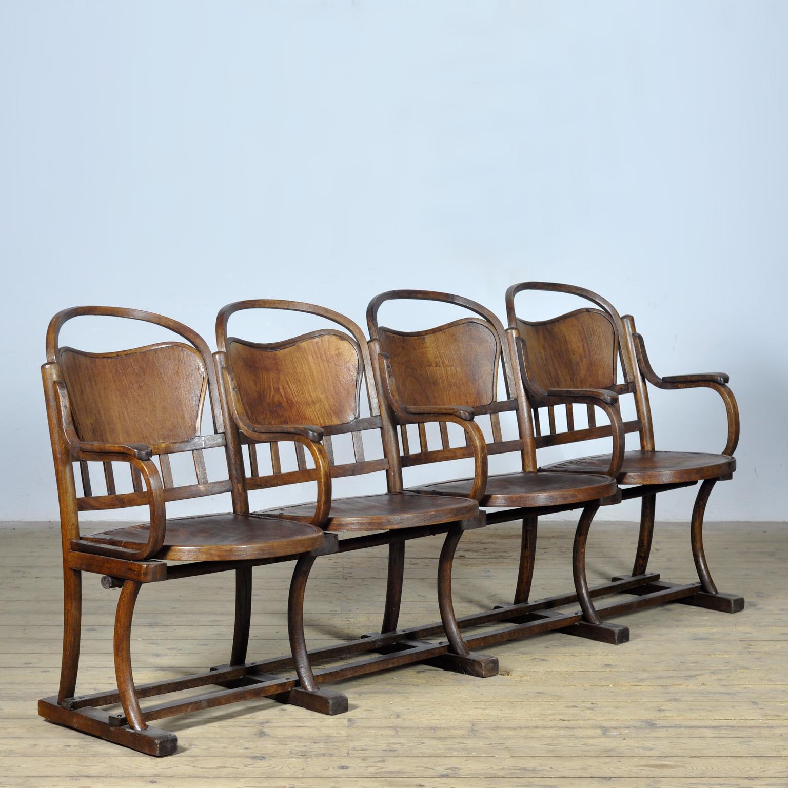 Oak Vintage folding chairs, 1930s For Sale