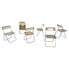 Vintage Folding Chairs in the Style of Castelli, 1970s, Set of 6
