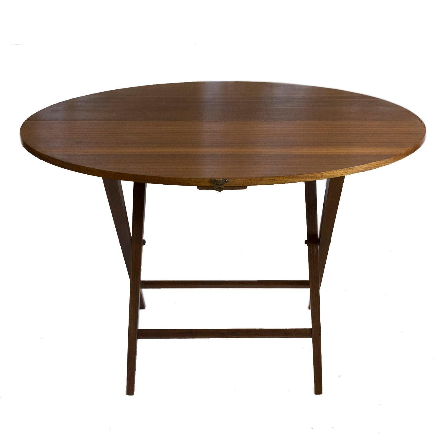 Mid-20th Century Vintage Folding Danish Campaign Table For Sale