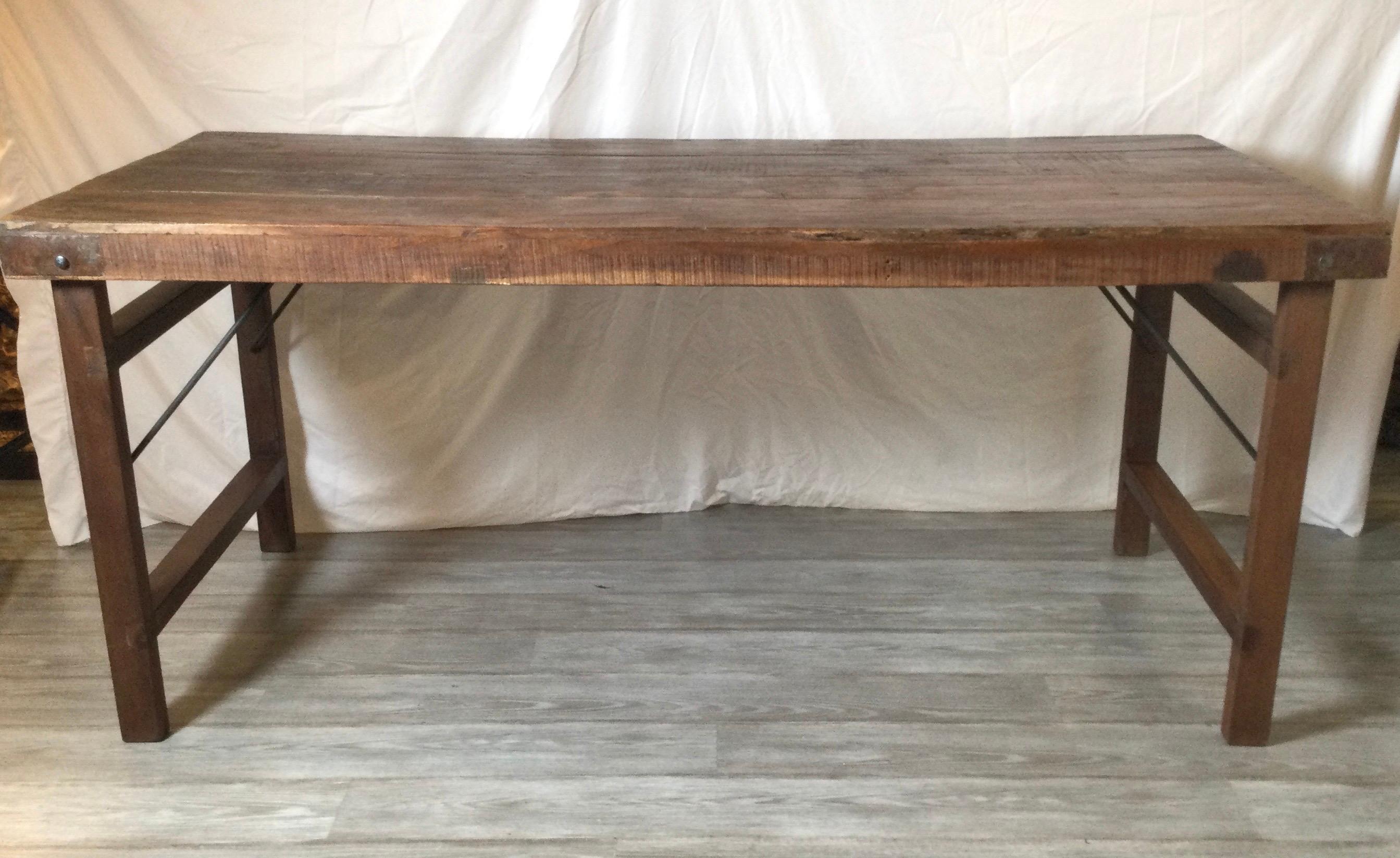 antique folding wood table