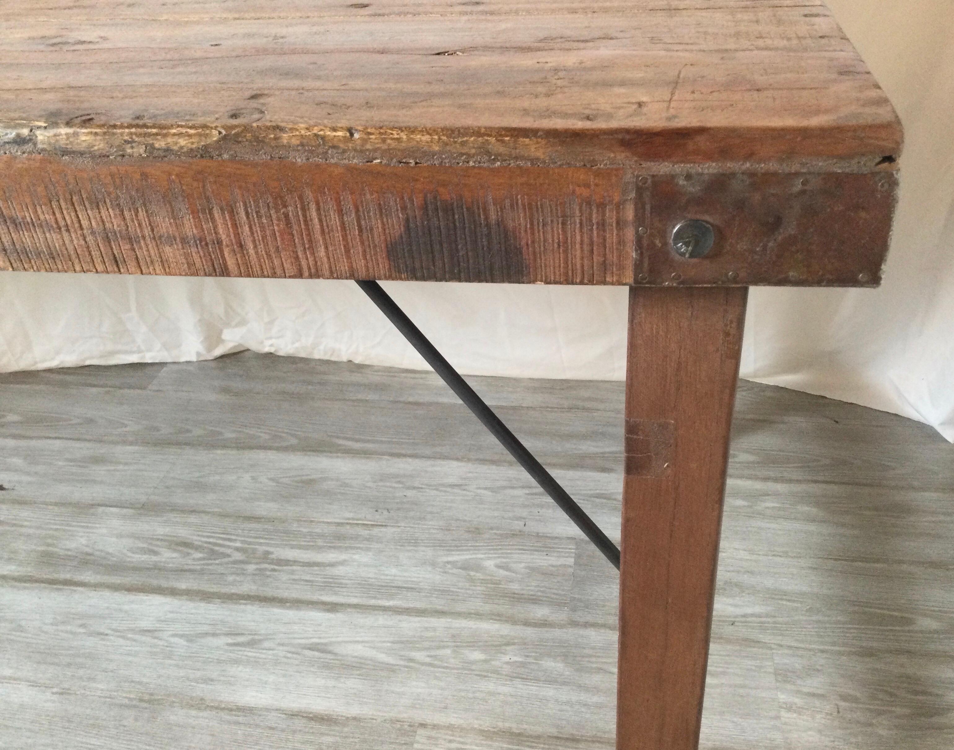 vintage wood folding table