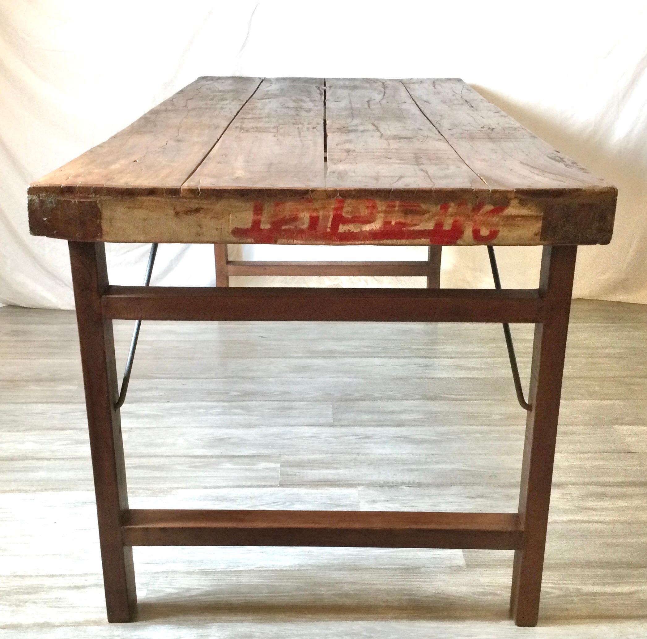 American Vintage Folding Farm Table Desk