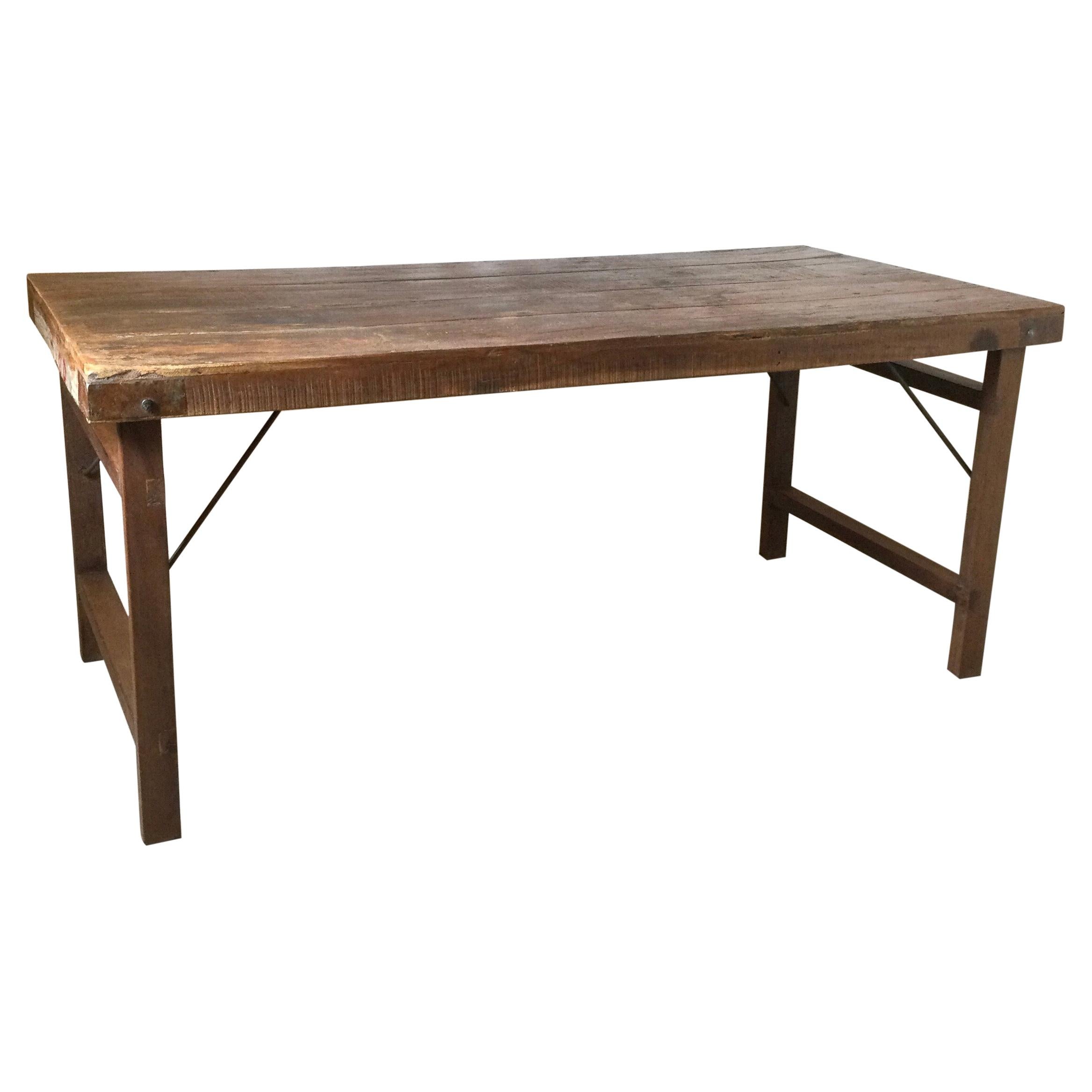 Vintage Folding Farm Table Desk